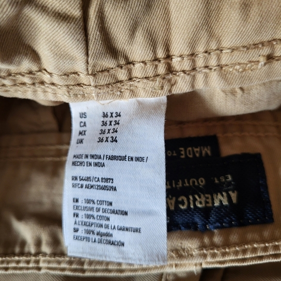 NWOT Men American Eagle Original Straight Size 36x34 - Picture 5 of 6